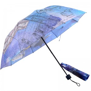 Shopping bag stampa digitale 3 ombrello pieghevole per il viaggio