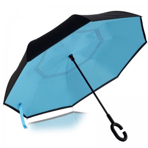 Ombrello a pioggia a due strati con stampa C a doppio strato personalizzato