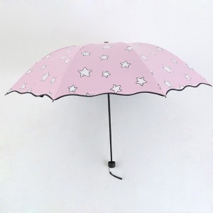 Ombrello da pioggia a cambio colore con ombrello pieghevole a 3 funzioni manuale aperto