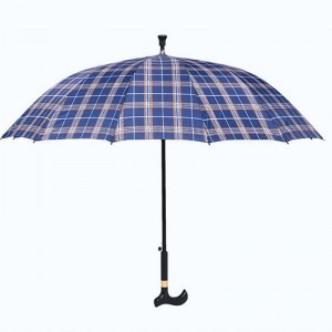 Ombrello della stampella ambulante di alta qualità con stampa di logo per pioggia