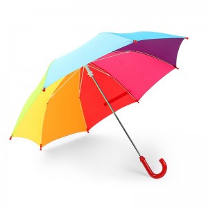 tessuto dritto per bambini arcobaleno auto ombrello aperto colorato