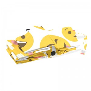 Meravigliosa stampa personalizzata più economica Emoji ombrello automatico completo 3 pieghevole