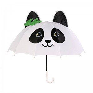 I piccoli bambini sicuri aperti del tessuto pongee di 17 pollici aprono i piccoli ombrello favorevole del regalo del panda facile trasportare